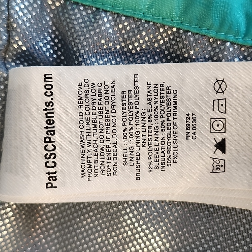 Columbia Women's White Out II Teal Puffer Jacket Size L Omni-Heat Thermal Lining - Picture 13 of 16